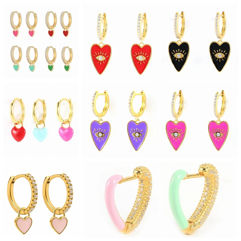 ROXI Colorful Enamel Hearts Hoop Earrings for Women Girls Fashion Jewelry Earrings 925 Sterling Silver Huggie Earring Pendientes
ROXI Colorful Enamel Hearts Hoop Earrings for Women Girls Fashion Jewelry Earrings 925 Sterling Silver Huggie Earring Pendientes