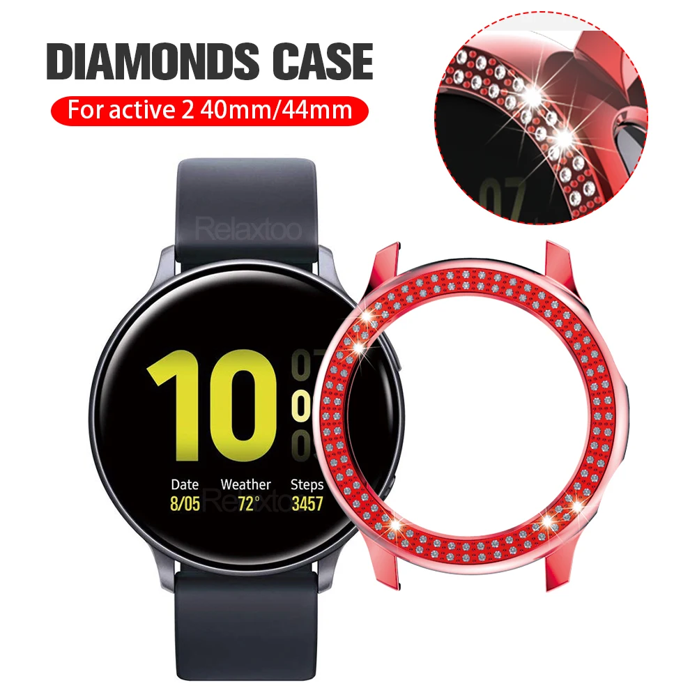Bling diamond plating protection cover for Samsung Galaxy watch Active 2 case active2 40mm 44mm 40 44 mm smartwatch accessories
Bling diamond plating protection cover for Samsung Galaxy watch Active 2 case active2 40mm 44mm 40 44 mm smartwatch accessories