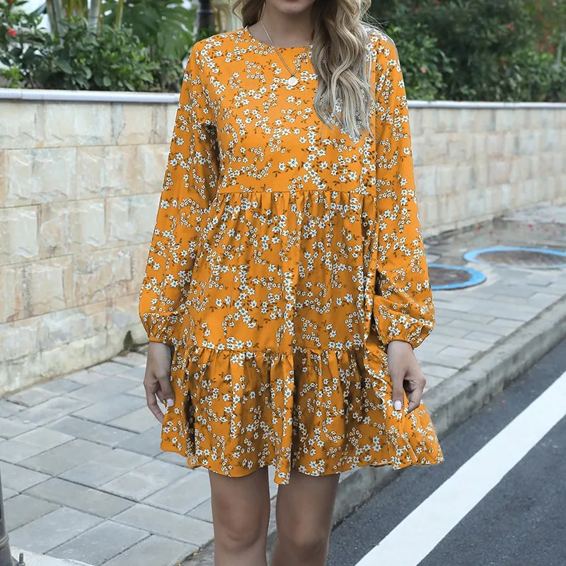 Women Floral Print Mini Dress Fashion O Neck Long Sleeve Casual Boho Beach Dresses Female Plus Size Loose Short Dress Vestidos
Women Floral Print Mini Dress Fashion O Neck Long Sleeve Casual Boho Beach Dresses Female Plus Size Loose Short Dress Vestidos