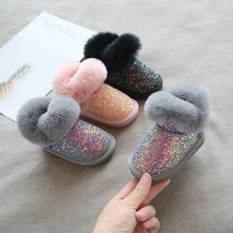 Baby Girl Snow Boots Children's Skiing Shoes Sequins Infant Toddler Shoes Soft Bottom Princess Cotton Shoes In Winter 1-3 Years
Baby Girl Snow Boots Children's Skiing Shoes Sequins Infant Toddler Shoes Soft Bottom Princess Cotton Shoes In Winter 1-3 Years
