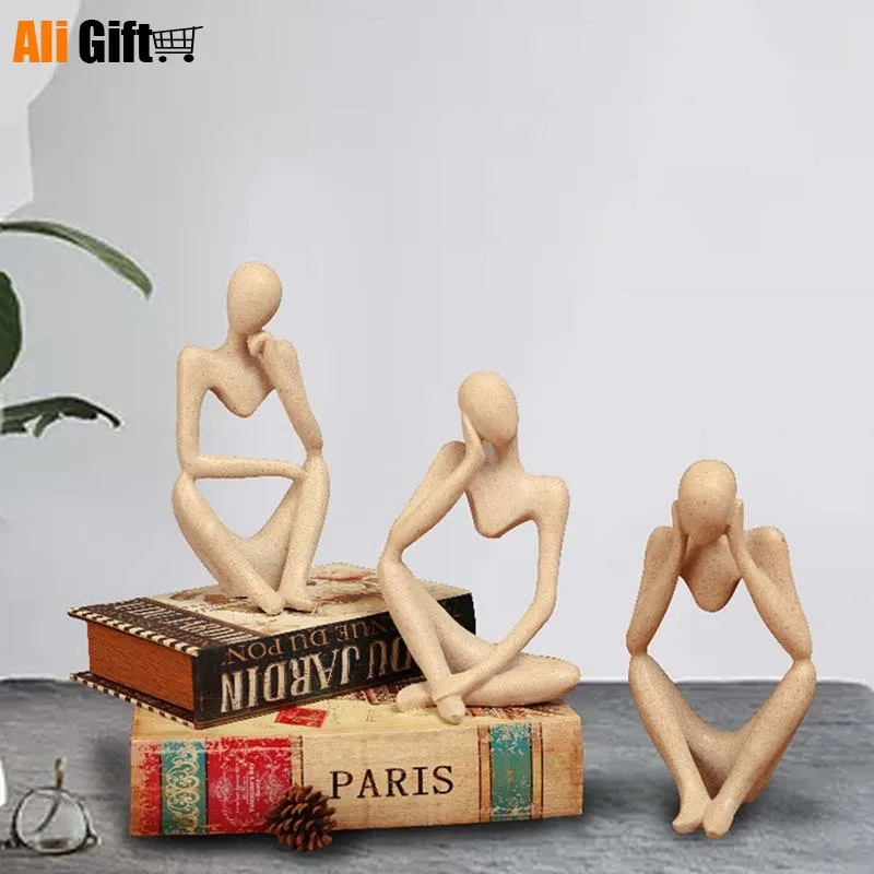 Abstract Character Creative Resin Model Kit Home Decoration Living Room Study Office Art Model Home Decoration Accessories
