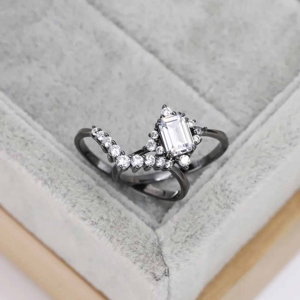 Лучшие продажи в европейском и американском стиле S925 серебряные модные черные Корона Обручальное кольцо, циркон, кристалл, роскошные ювели... 
Лучшие продажи в европейском и американском стиле S925 серебряные модные черные Корона Обручальное кольцо, циркон, кристалл, роскошные ювели...