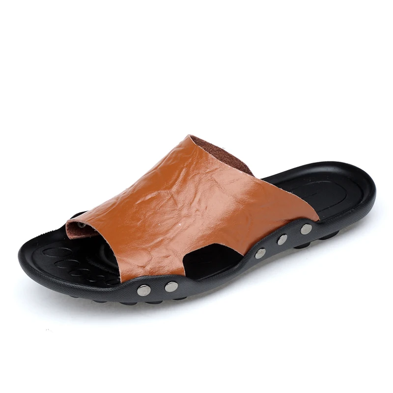 Summer Big Size Leather Slippers Men Slides Sliders Casual Outdoor Slipers 2021 Comfortable Breathable 47
Summer Big Size Leather Slippers Men Slides Sliders Casual Outdoor Slipers 2021 Comfortable Breathable 47