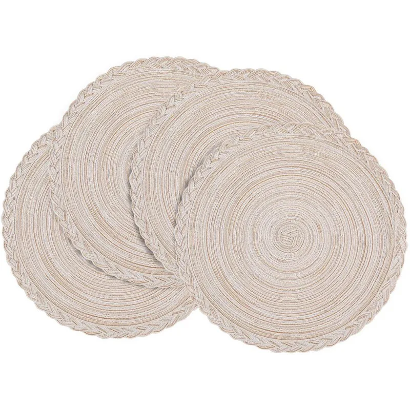 Round Plain Placemat Non-Slip Coaster Dining Table Heat-Resistant Desktop Mat Cotton PP Braided Indoor Outdoor Use Household
Round Plain Placemat Non-Slip Coaster Dining Table Heat-Resistant Desktop Mat Cotton PP Braided Indoor Outdoor Use Household
