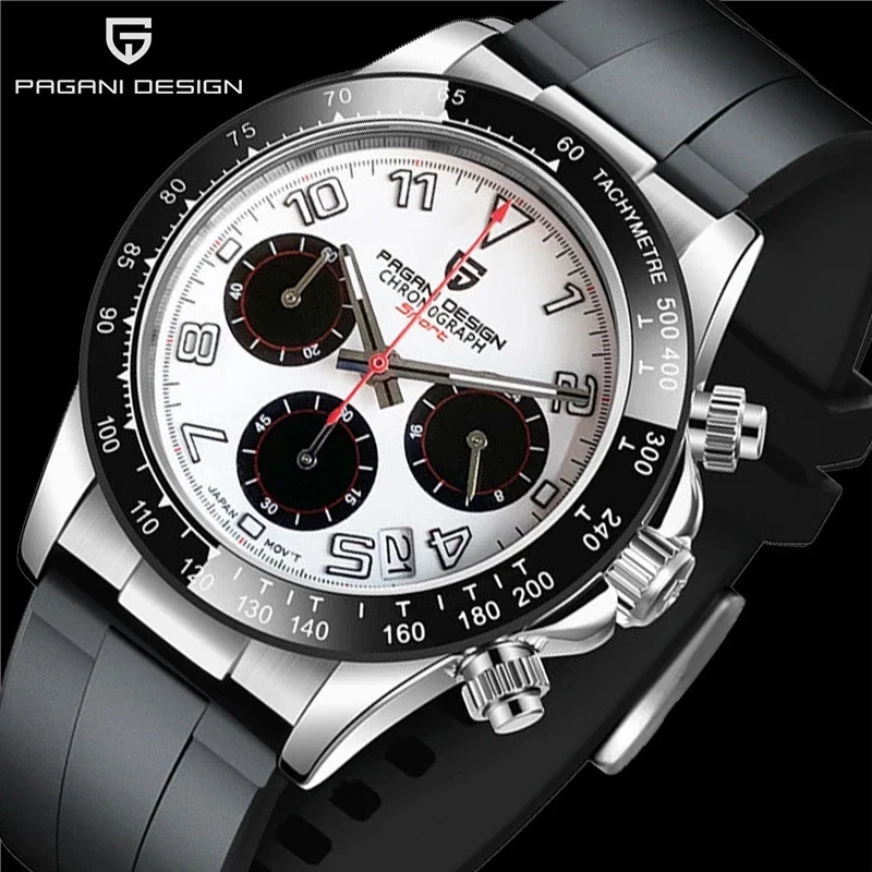 PAGANI DESIGN New Style Stainless Men Quartz Wristwatches Waterproof Ceramic Bezel Chronograph Fashion Sapphire Glass Watch Men
PAGANI DESIGN New Style Stainless Men Quartz Wristwatches Waterproof Ceramic Bezel Chronograph Fashion Sapphire Glass Watch Men