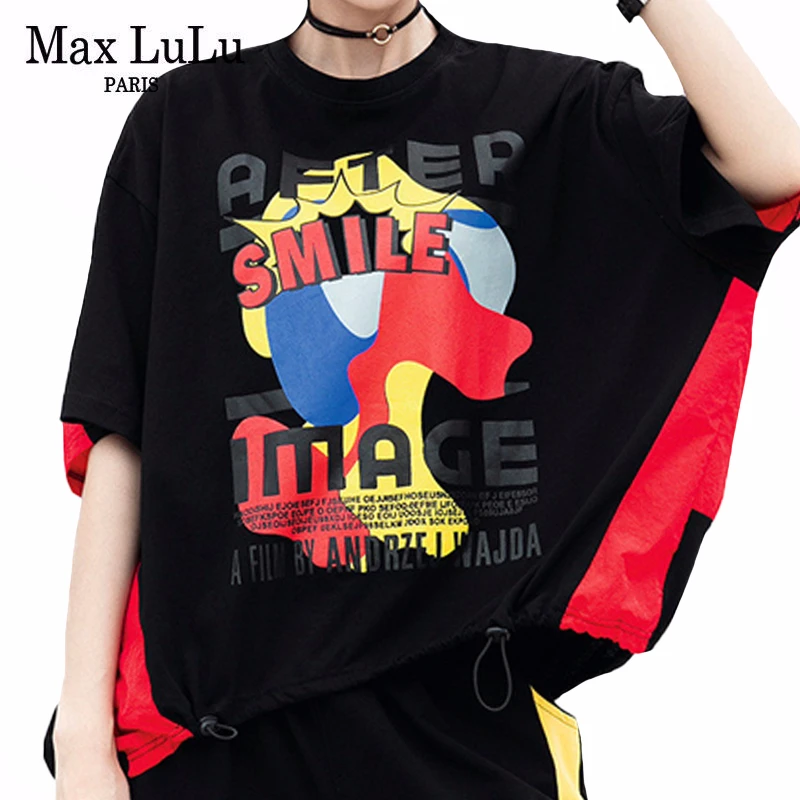 Max LuLu 2020 Summer Korean Fashion Style Ladies Loose Tee Shirts Womens Casual Printed Tshirts Cotton Punk Streetwear Plus Size
Max LuLu 2020 Summer Korean Fashion Style Ladies Loose Tee Shirts Womens Casual Printed Tshirts Cotton Punk Streetwear Plus Size