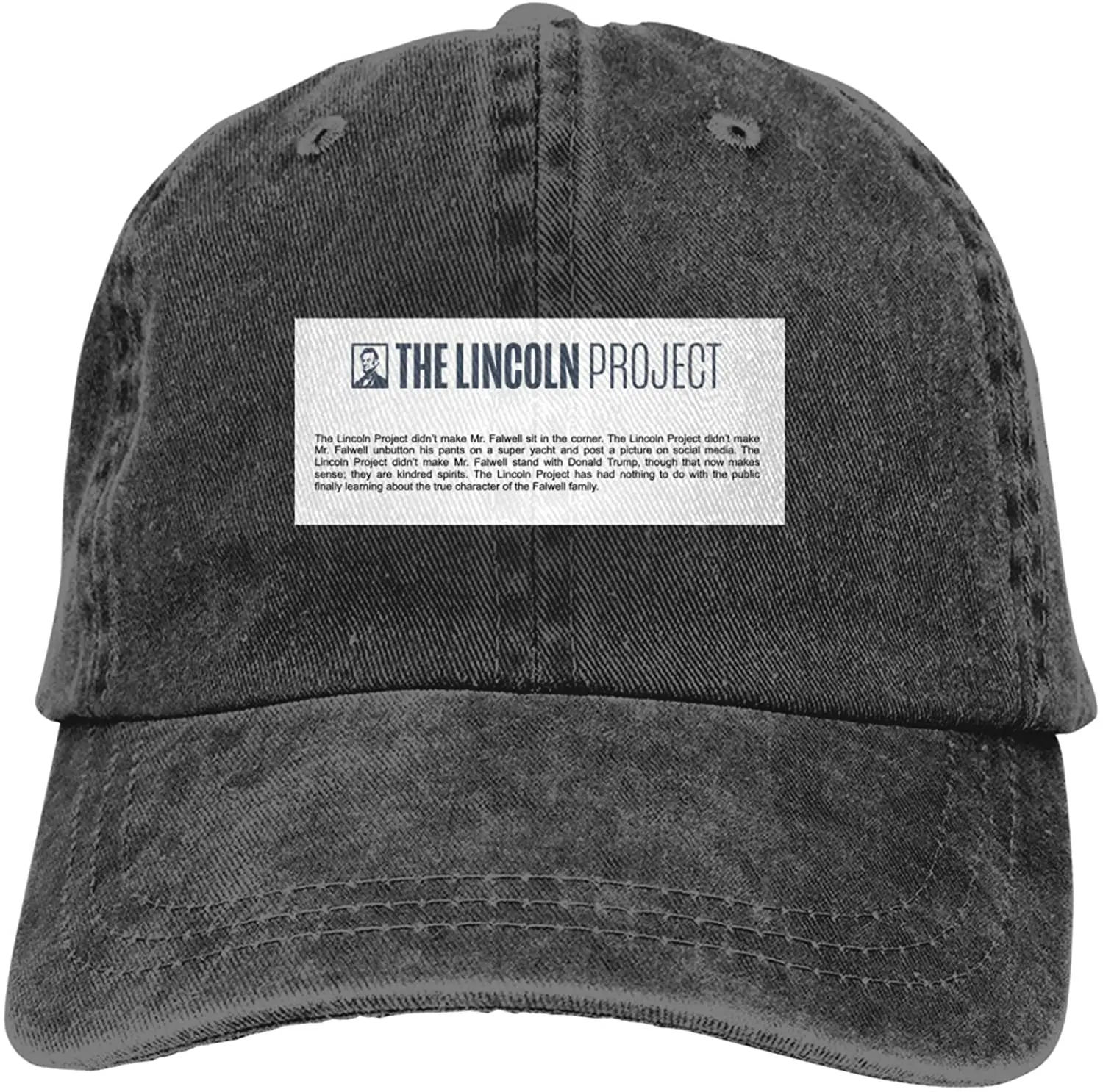 

The Lincoln Project Unisex Classic Vintage Washed Denim Hat Adjustable Dad Baseball Cap