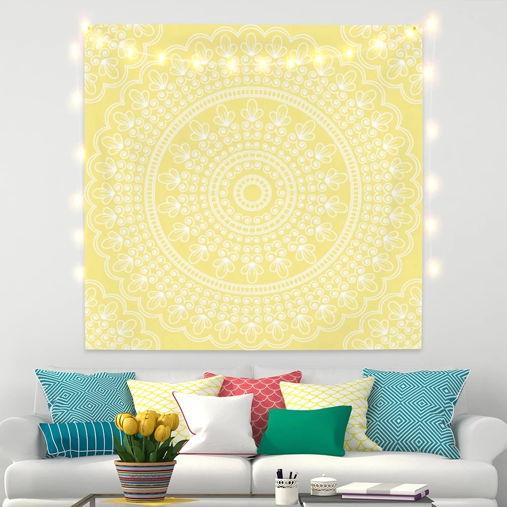 Yellow Mandala Bohemia Flower Tapestry for Natural Plant Livingroom Photography Wall Decor
Yellow Mandala Bohemia Flower Tapestry for Natural Plant Livingroom Photography Wall Decor