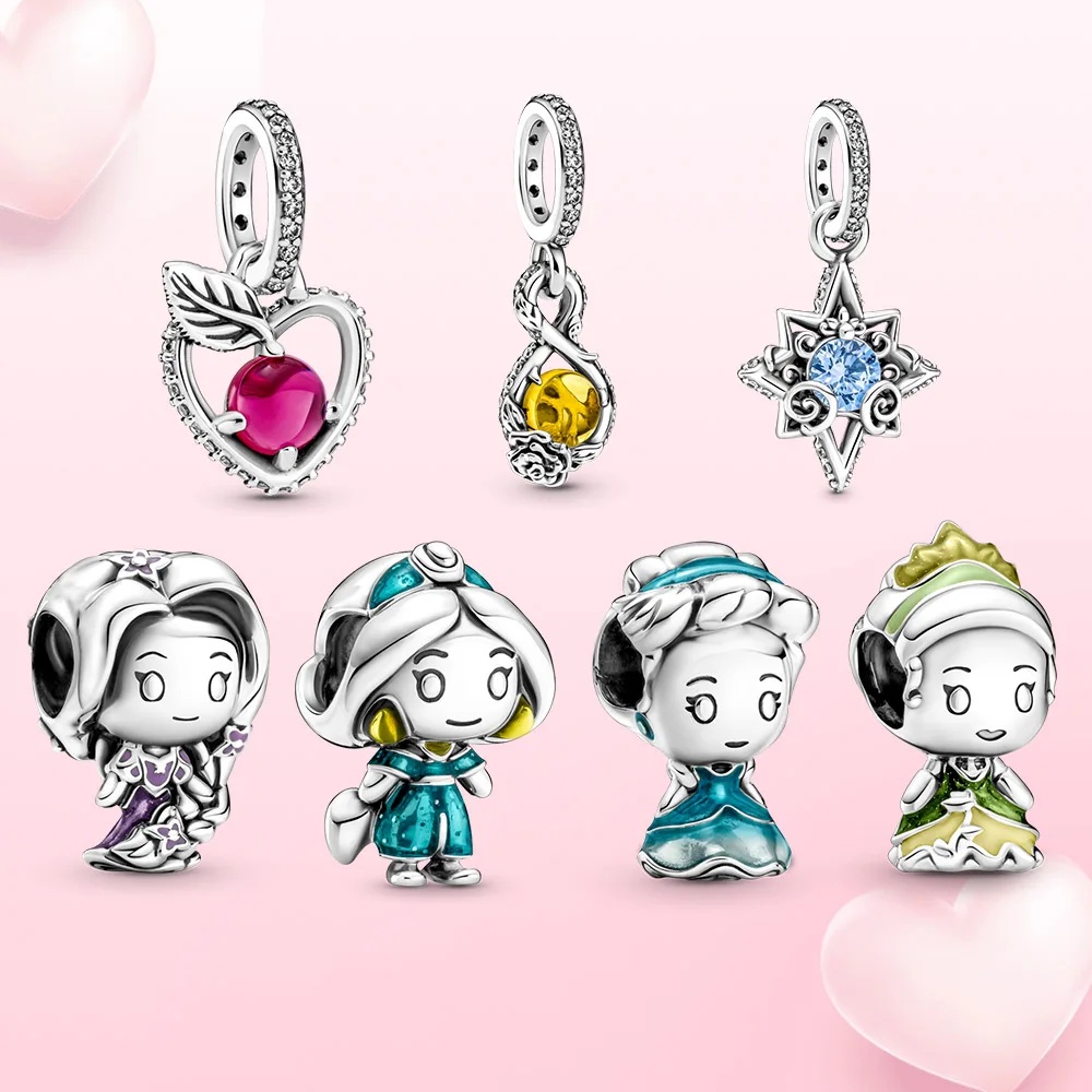 

2021 New Gift Jewelry Women Sterling Silver Beadeds DIY Designer Charms Fit Original Pandora Manualidades Beads Bangle Bracelets
