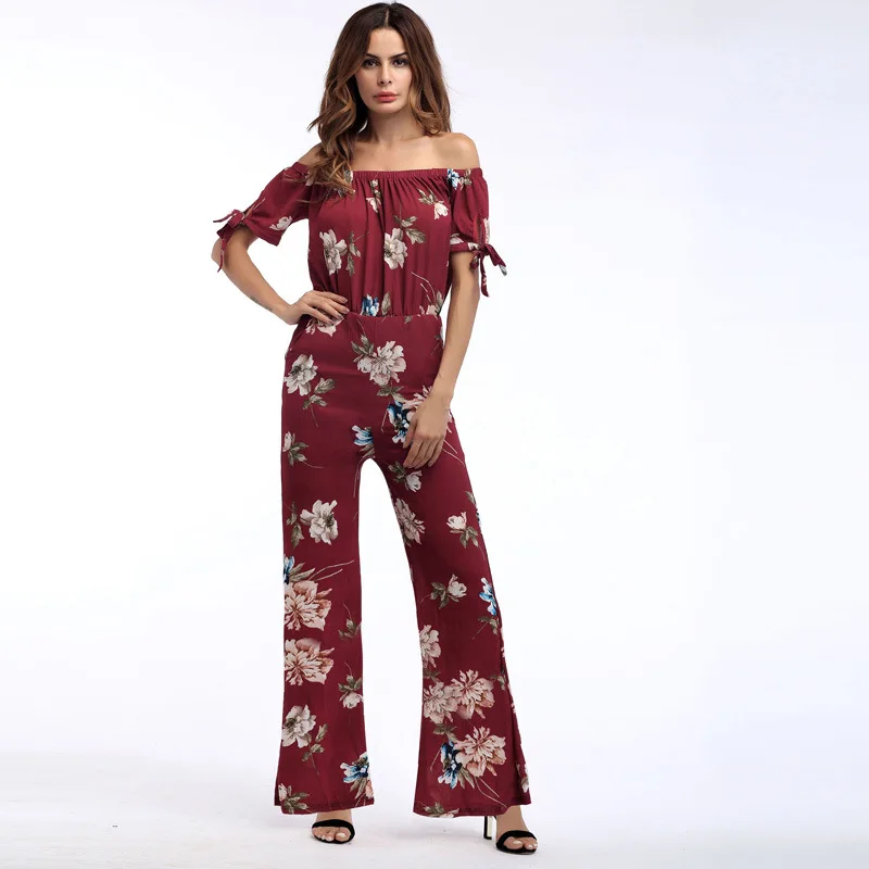 Summer 2021 Europe and The United States New One-piece Neckline Off Shoulder Waist Printing Cuffs Tie Pants
Summer 2021 Europe and The United States New One-piece Neckline Off Shoulder Waist Printing Cuffs Tie Pants