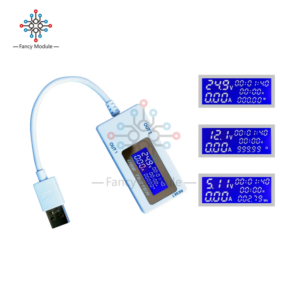 10-in-1 Mini Dual USB Digital Display Current Voltage Tester USB Ammeter Charging Tester Monitor USB Ports DC 4-30V 0-5A 0-150W
10-in-1 Mini Dual USB Digital Display Current Voltage Tester USB Ammeter Charging Tester Monitor USB Ports DC 4-30V 0-5A 0-150W