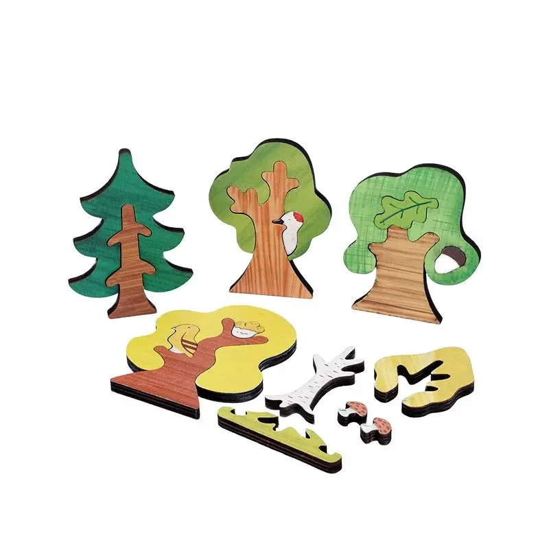 Kids Wooden Puzzle Building Blocks Children Educational Forest Trees Jigsaw 3D Cartoon Puzzle Block Board Sensory Toy for Kids
Kids Wooden Puzzle Building Blocks Children Educational Forest Trees Jigsaw 3D Cartoon Puzzle Block Board Sensory Toy for Kids