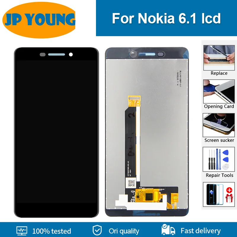 

Original LCD For Nokia 6 2018 6.1 Display Touch Screen Digitizer Assembly TA-1043 TA-1045 TA-1050 TA-1054 TA-1068 Replacement