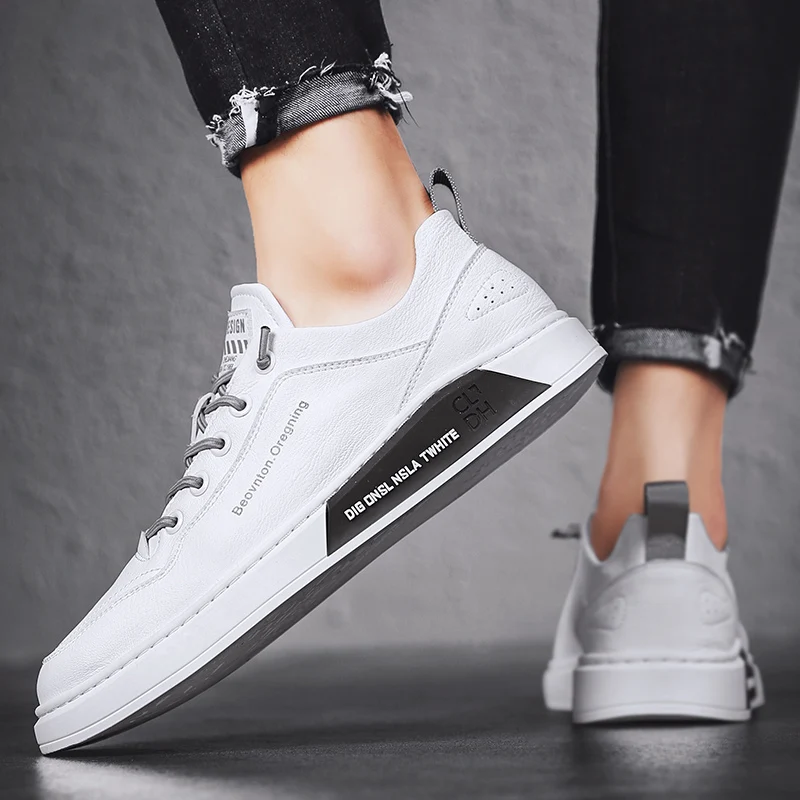 Fashion Mens Sneakers Classic White Shoes Men High Quality Lace-up Breathable Outdoor Shoes Male Footwear Handmade White Sneaker 
Fashion Mens Sneakers Classic White Shoes Men High Quality Lace-up Breathable Outdoor Shoes Male Footwear Handmade White Sneaker