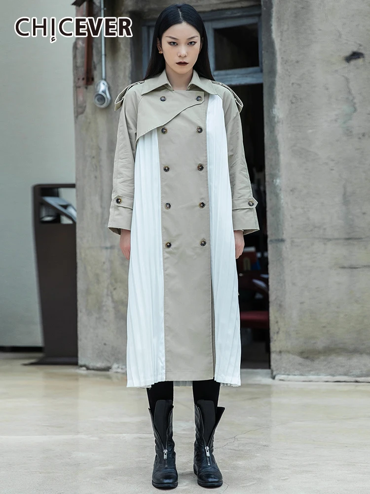 CHICEVER High Street Colorblock Patchwork Trench For Women Lapel Loose Long Sleeve Double Breasted Coats Female 2021 Autumn New
CHICEVER High Street Colorblock Patchwork Trench For Women Lapel Loose Long Sleeve Double Breasted Coats Female 2021 Autumn New