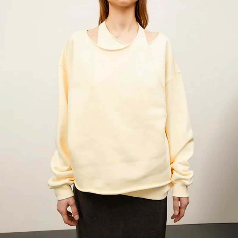 New Solid Color Sweater Hanging Neck Asymmetrical Pullover Simple Casual Style for Fall Women's Daily Street Wear 2021 New
New Solid Color Sweater Hanging Neck Asymmetrical Pullover Simple Casual Style for Fall Women's Daily Street Wear 2021 New