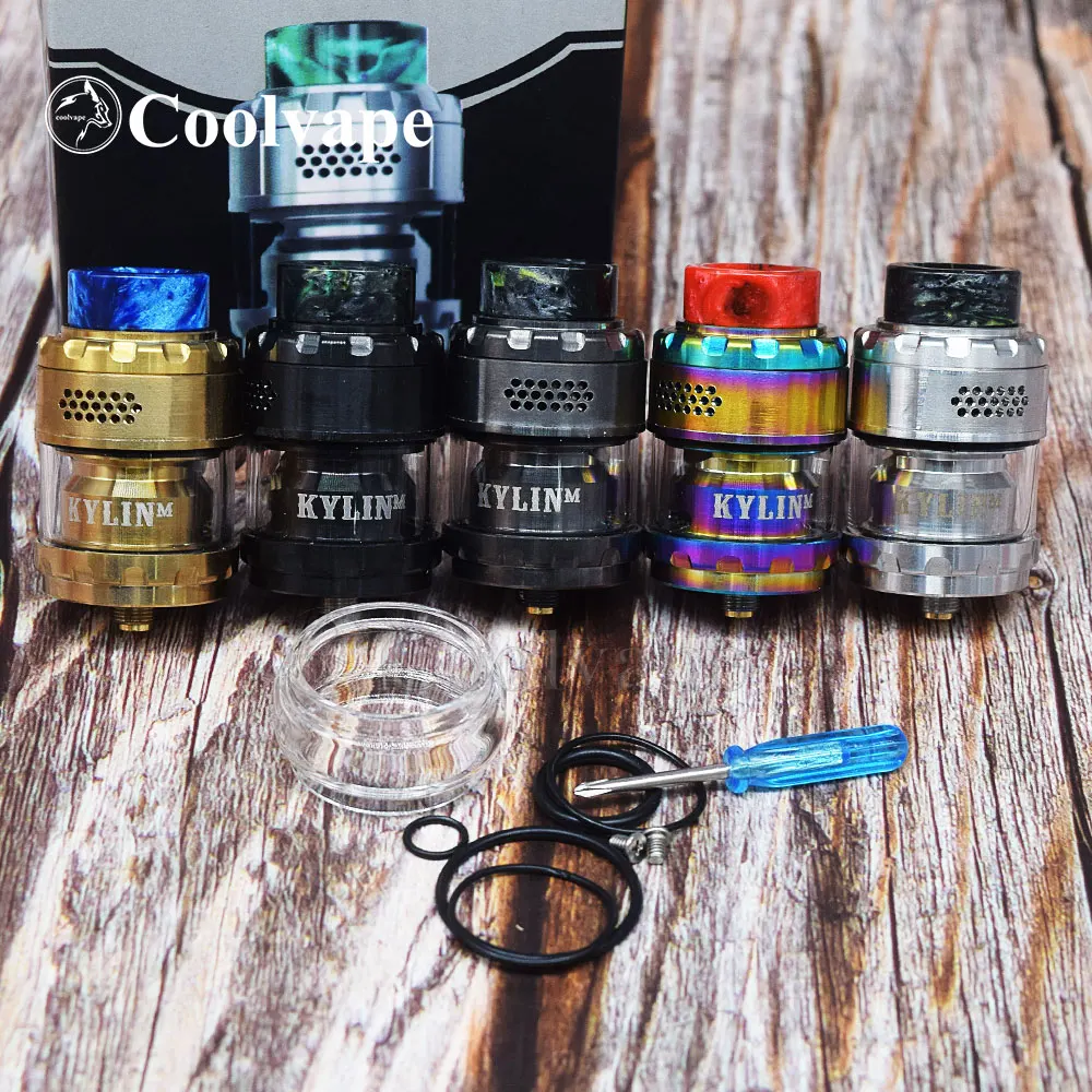 

coolvape Vape Atomizer MAGE kylin V2 RTA M RTA Base 24mm 3ml/4.5ml Tank Top honeycomb airflow Large Build Deck Vaporizer Tank