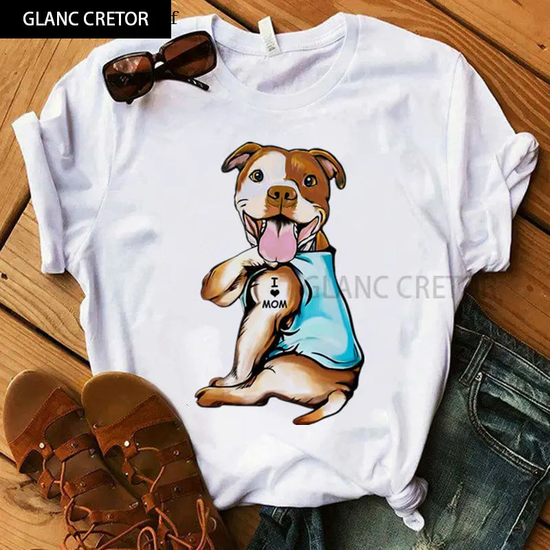 Casual Clothes Print Harajuku Kawaii Tops Tee Women Summer Fashion Pug I Love Mom T-shirt Short Sleeve Lovely Girl Mama T shirt
Casual Clothes Print Harajuku Kawaii Tops Tee Women Summer Fashion Pug I Love Mom T-shirt Short Sleeve Lovely Girl Mama T shirt
