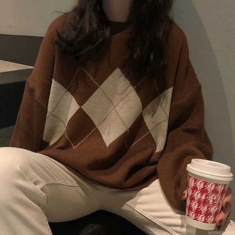 2021NEW Women Knitted Sweater Fashion Oversized Pullovers Ladies Winter Loose Sweater Korean College Style Women Jumper Sueter
2021NEW Women Knitted Sweater Fashion Oversized Pullovers Ladies Winter Loose Sweater Korean College Style Women Jumper Sueter