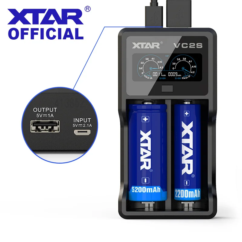 Drop Shipping XTAR VC2S LCD Battery Charger 18650 Power Bank Resistance Detection USB Charger For 3.6V Li-ion Battery 1.2V AA
Drop Shipping XTAR VC2S LCD Battery Charger 18650 Power Bank Resistance Detection USB Charger For 3.6V Li-ion Battery 1.2V AA