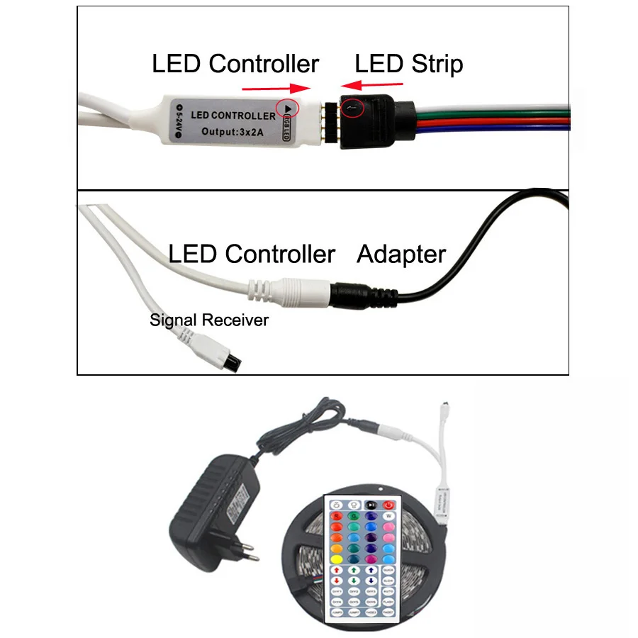 DC 12V RGB LED Strip Light RGB Waterproof Diode Tape 5M 10M 15M 20M 2835 RGB LED Strip Ribbon DC 12V Adapter IR Led Remote Set
DC 12V RGB LED Strip Light RGB Waterproof Diode Tape 5M 10M 15M 20M 2835 RGB LED Strip Ribbon DC 12V Adapter IR Led Remote Set