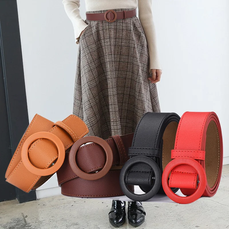 HOT Circle Pin Buckles Belt Female Deduction Side Gold Buckle Jeans Wild Belts For Women Fashion Students Simple Casual Trousers
HOT Circle Pin Buckles Belt Female Deduction Side Gold Buckle Jeans Wild Belts For Women Fashion Students Simple Casual Trousers