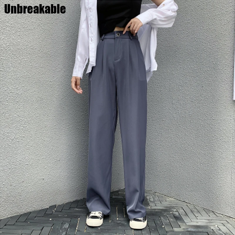Suit Pants Woman Straight Harajuku Formal High Waist Wide Leg Pants Women Plus Size S-2XL Trousers Office Elastic Eaist Pants
Suit Pants Woman Straight Harajuku Formal High Waist Wide Leg Pants Women Plus Size S-2XL Trousers Office Elastic Eaist Pants