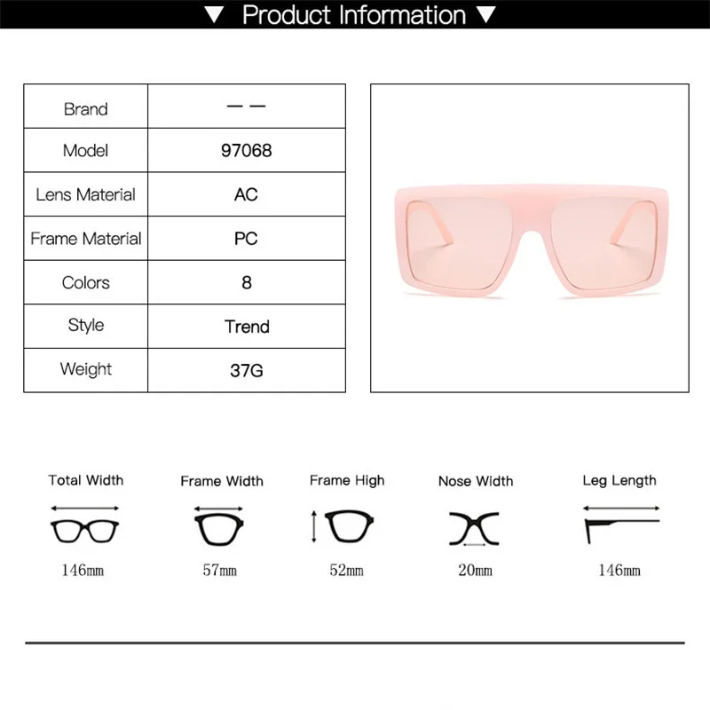 2021 Vintage Big Frame Oversized Sunglasses Women Pink Sun Glasses Men UV400 Square Gradient Shades Oculos Eyewear Brand Glasses
2021 Vintage Big Frame Oversized Sunglasses Women Pink Sun Glasses Men UV400 Square Gradient Shades Oculos Eyewear Brand Glasses