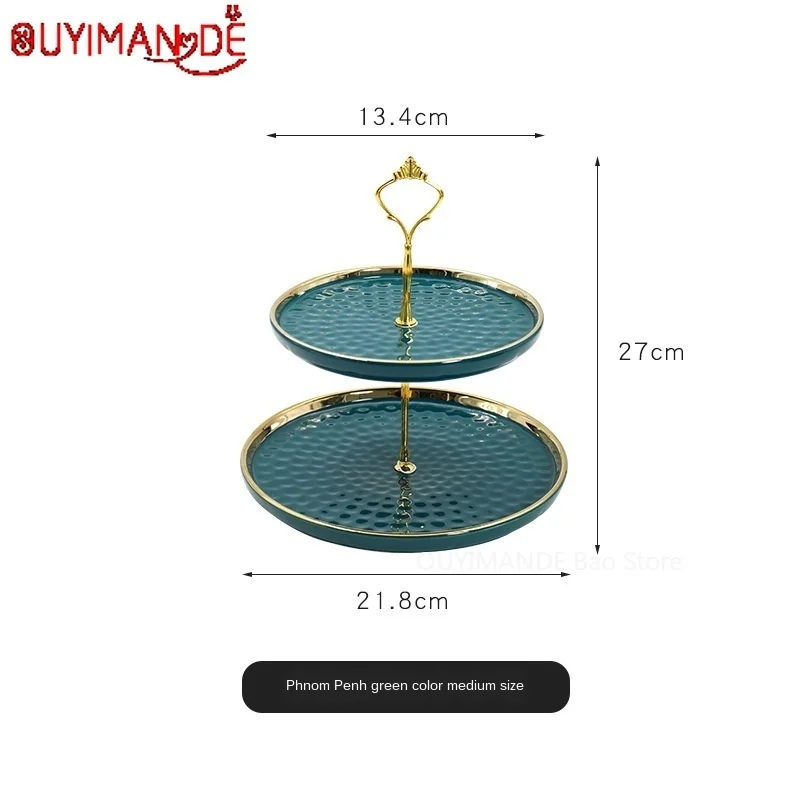 European Creative Ceramic Three-layer Fruit Plate Cake Rack Dessert Table Home Living Room Afternoon Tea Candy Dessert Tray
European Creative Ceramic Three-layer Fruit Plate Cake Rack Dessert Table Home Living Room Afternoon Tea Candy Dessert Tray