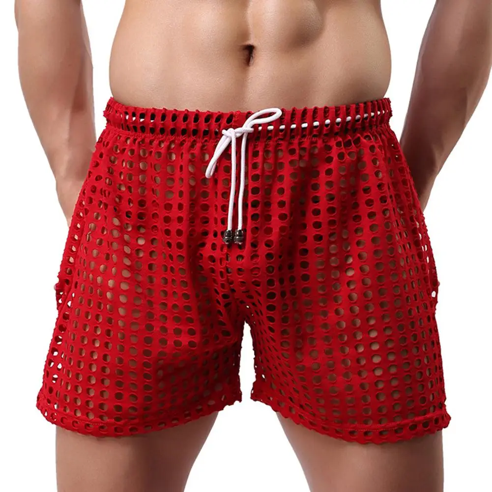 Beach Shorts Erotic Men Solid Color Mesh See Through Hollow out Drawstring Shorts Beach Pants Summer New Casual Shorts Men 2020
Beach Shorts Erotic Men Solid Color Mesh See Through Hollow out Drawstring Shorts Beach Pants Summer New Casual Shorts Men 2020