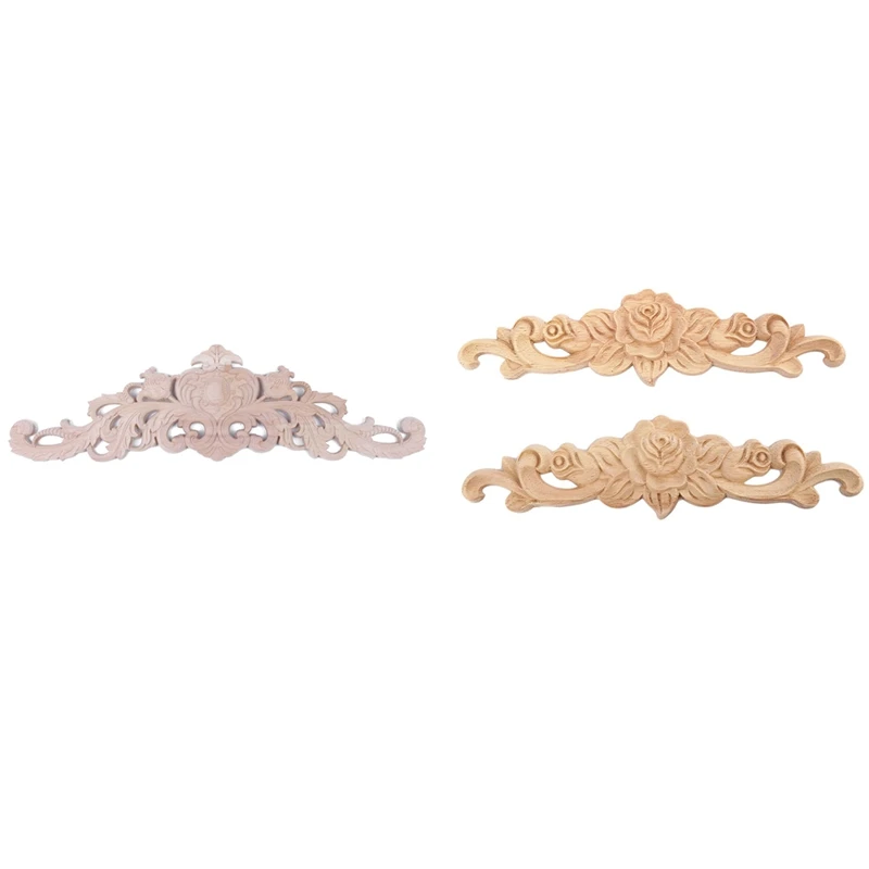 3 Pcs Wood Carved Long Onlay Applique Unpainted Rose Flower Door Home Decor, 2 Pcs 20 X 5Cm & 1 Pcs 59 X 17Cm
3 Pcs Wood Carved Long Onlay Applique Unpainted Rose Flower Door Home Decor, 2 Pcs 20 X 5Cm & 1 Pcs 59 X 17Cm