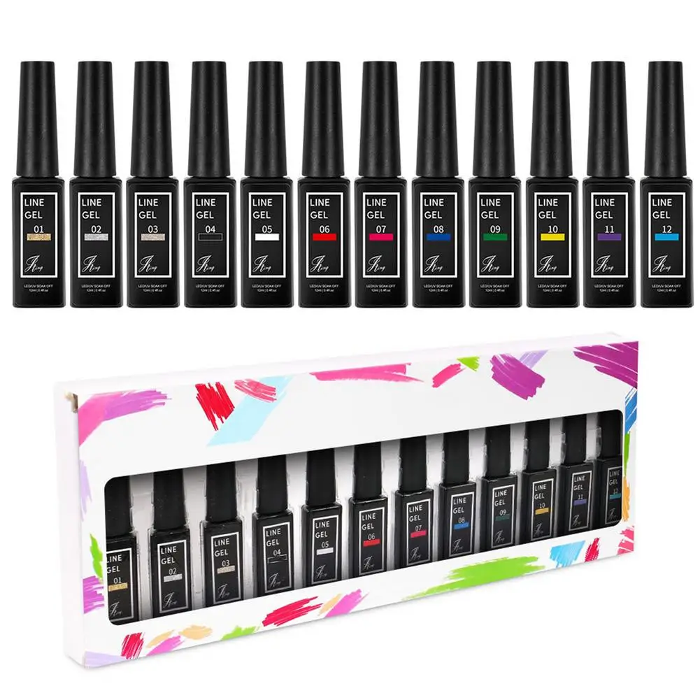 12 Colors Professional Nail Liner Gel Paint Gel Paint Kit For Nail Art Nail Art Gel Liner Kit Manicure Spider Gel Set
12 Colors Professional Nail Liner Gel Paint Gel Paint Kit For Nail Art Nail Art Gel Liner Kit Manicure Spider Gel Set