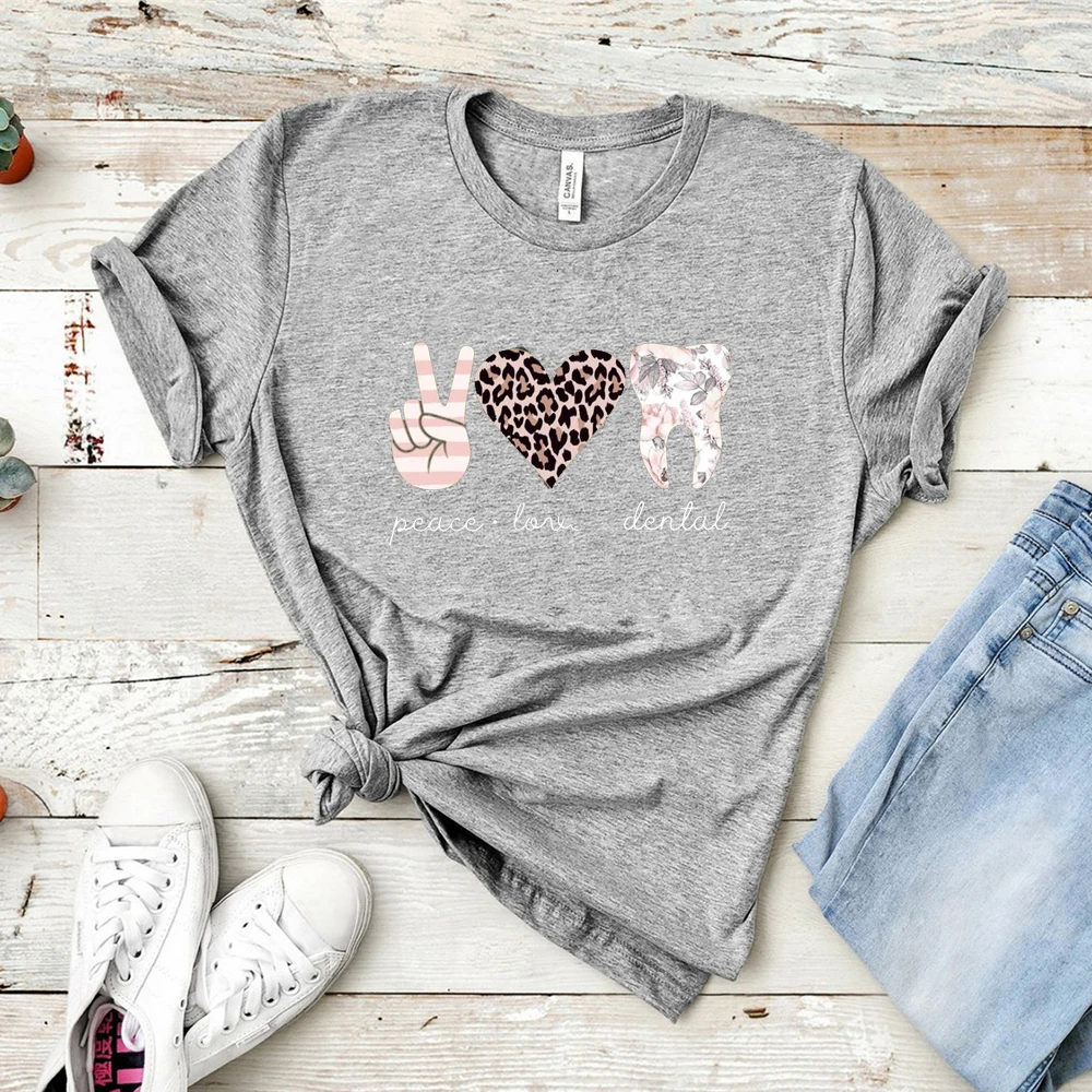 Womens Peace Love Dental Dentist Shirt Female Dental Office Tee Couple Softstyle Unisex Tee
Womens Peace Love Dental Dentist Shirt Female Dental Office Tee Couple Softstyle Unisex Tee