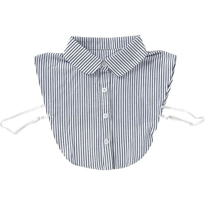 Fashion Cotton Stripe Fake Collar Lady Women's Leisure Bottom Blouse Half Shirt False Collars Detachable Lapel 3 Colors
Fashion Cotton Stripe Fake Collar Lady Women's Leisure Bottom Blouse Half Shirt False Collars Detachable Lapel 3 Colors