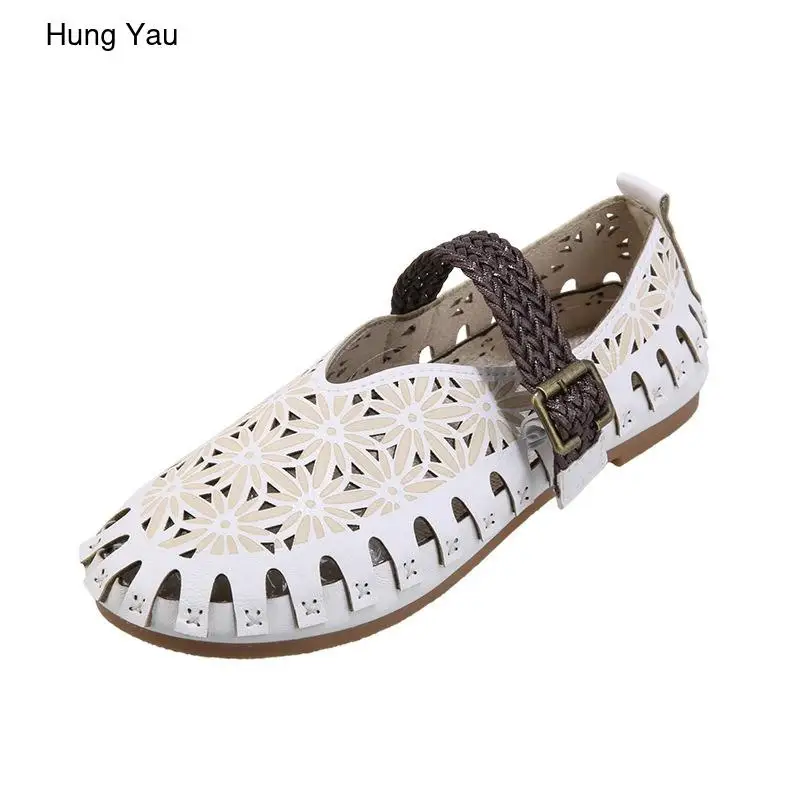 Women Sandals Summer Platform Comfortable Flats Hollow Leather Brown Rivet Breathable Hollow Slides Shoes Flats size 35-43
Women Sandals Summer Platform Comfortable Flats Hollow Leather Brown Rivet Breathable Hollow Slides Shoes Flats size 35-43