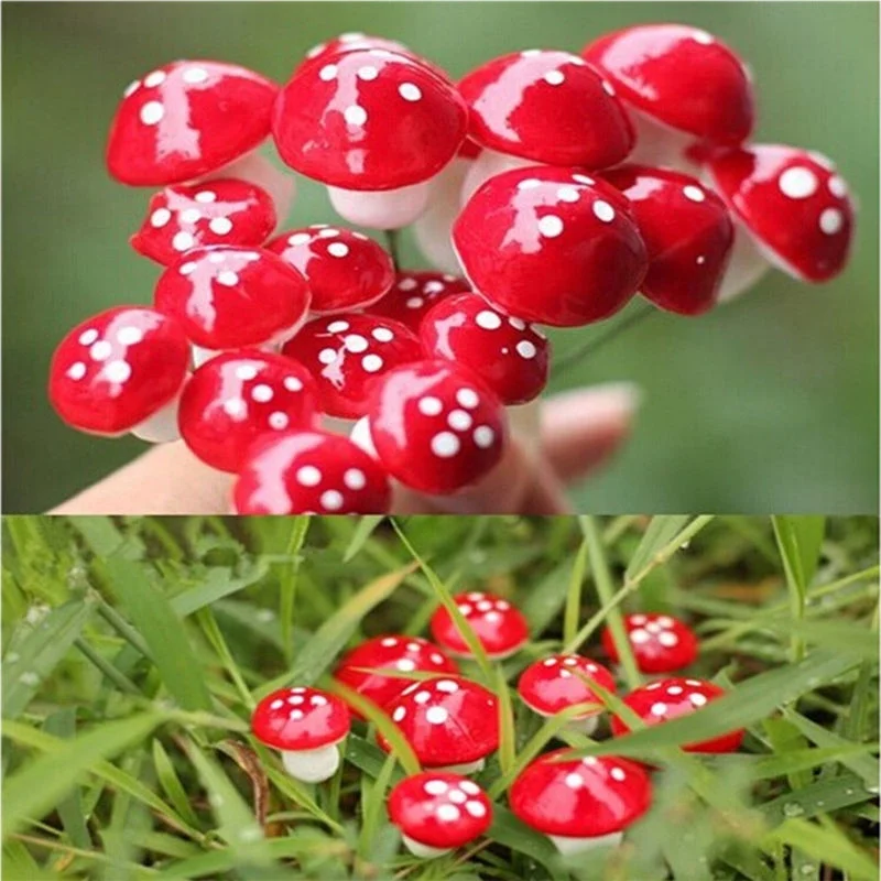 10PC Mini Cute Styrofoam Mushroom Stick Flowerpot Garden Decor Micro Landscape Bonsai Stakes DIY Craft Garden Decoration
10PC Mini Cute Styrofoam Mushroom Stick Flowerpot Garden Decor Micro Landscape Bonsai Stakes DIY Craft Garden Decoration