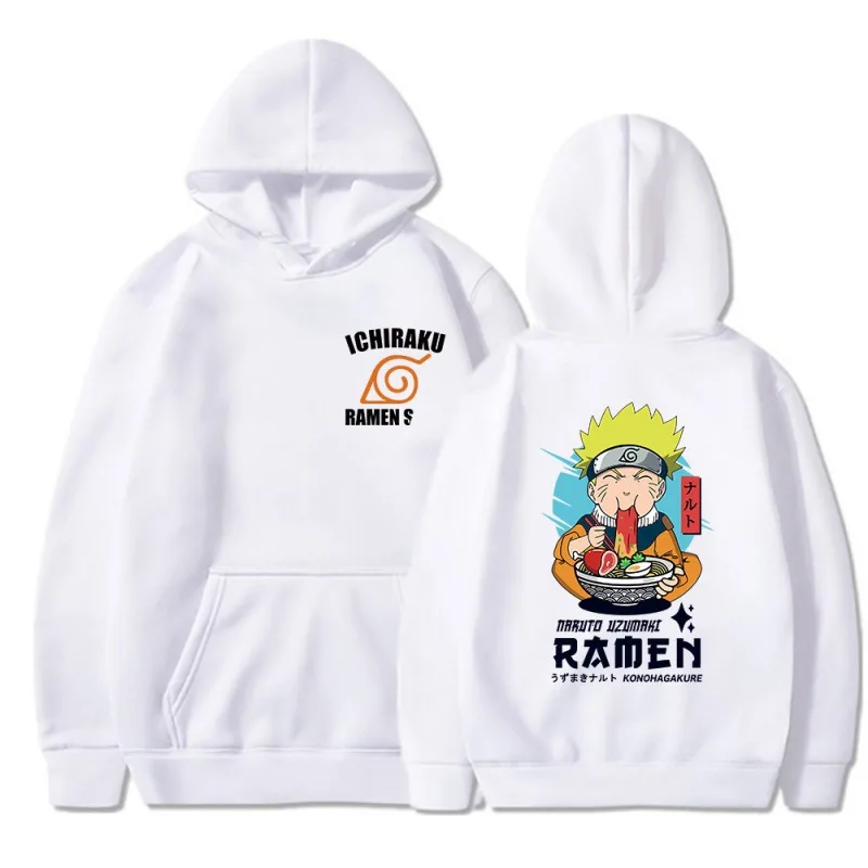 

New Japanese Anime Cartoon Printing Hoodies Uzumaki Naruto Funny Graphics Sweatshirt Unisex Plus Velvet Harajuku Pullover Coat