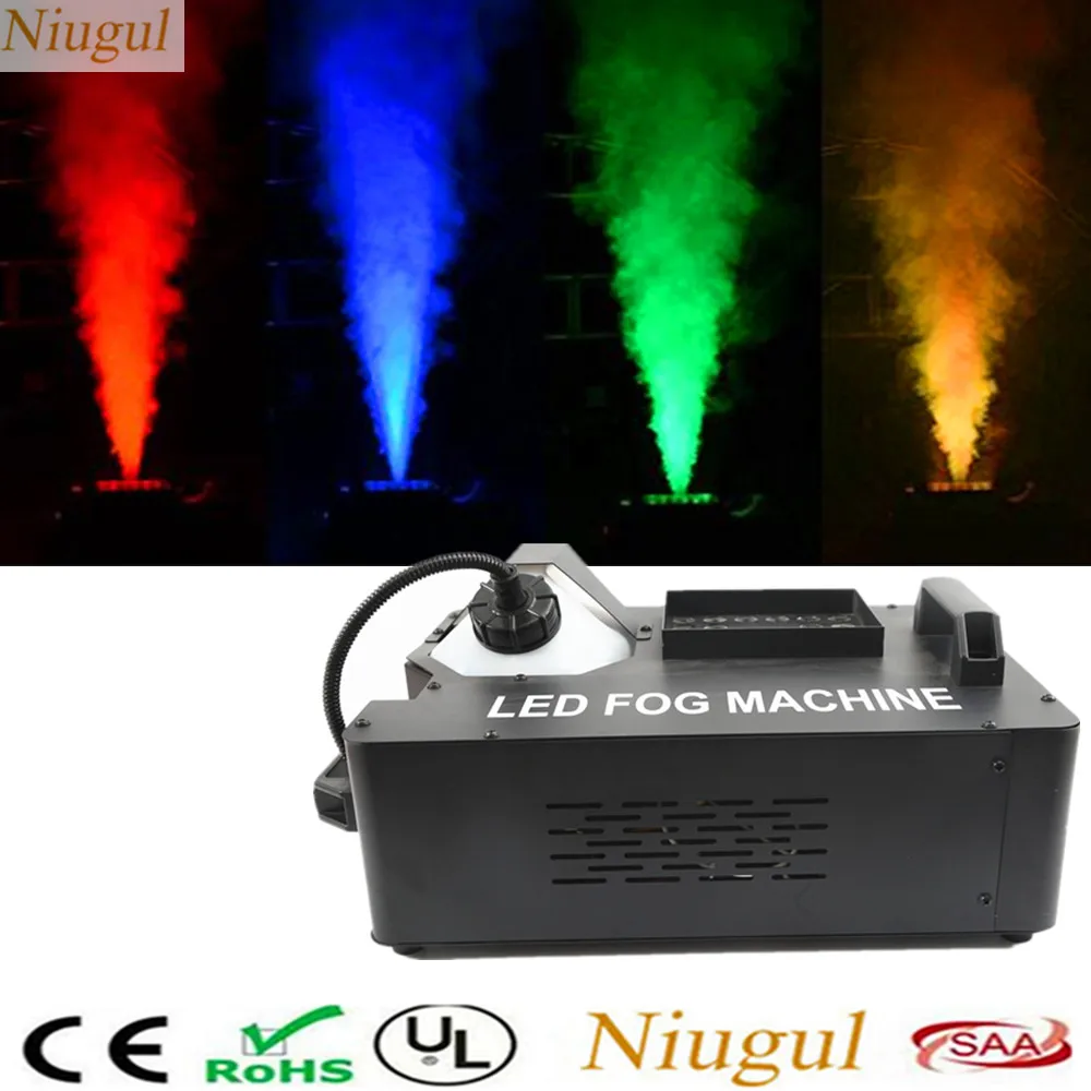 Дымовая машина с RGB-светодиодами 1500 Вт Беспроводной удаленный распылитель дыма