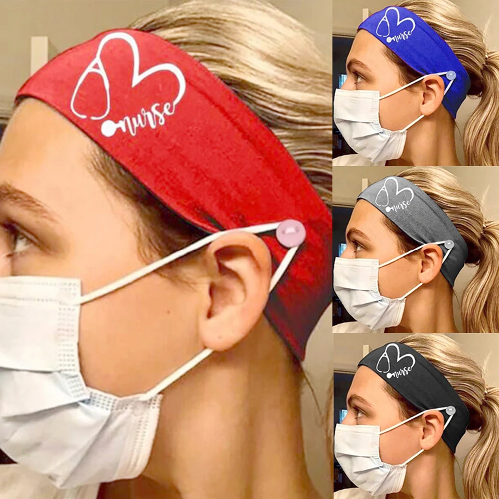 5Pcs Unisex Doctor Nurse Button Headband Cute Stethoscope Heart Printed Headwrap Protect Ears Face Mask Holder Elastic Turban
5Pcs Unisex Doctor Nurse Button Headband Cute Stethoscope Heart Printed Headwrap Protect Ears Face Mask Holder Elastic Turban