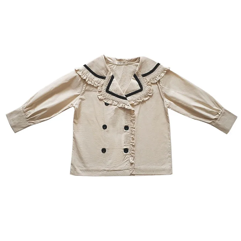 WLG Girls Blouse Kids Clothes Spring Fall Khaki Ruffle Shirt Baby Girl Fashion All Match Tops for 2-7 Years
WLG Girls Blouse Kids Clothes Spring Fall Khaki Ruffle Shirt Baby Girl Fashion All Match Tops for 2-7 Years