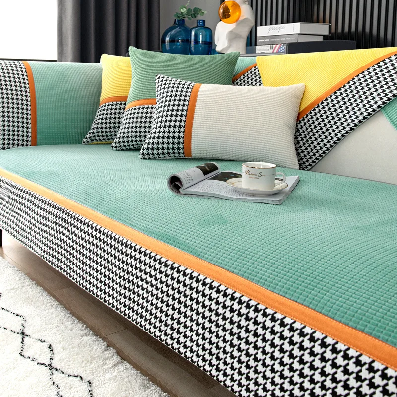 Thick Plaid Sofa Towel Luxury Houndstooth Plush Couch Cover Furniture Anti-slip Cushion Slipcover for Living Room Sofa Protector
Thick Plaid Sofa Towel Luxury Houndstooth Plush Couch Cover Furniture Anti-slip Cushion Slipcover for Living Room Sofa Protector