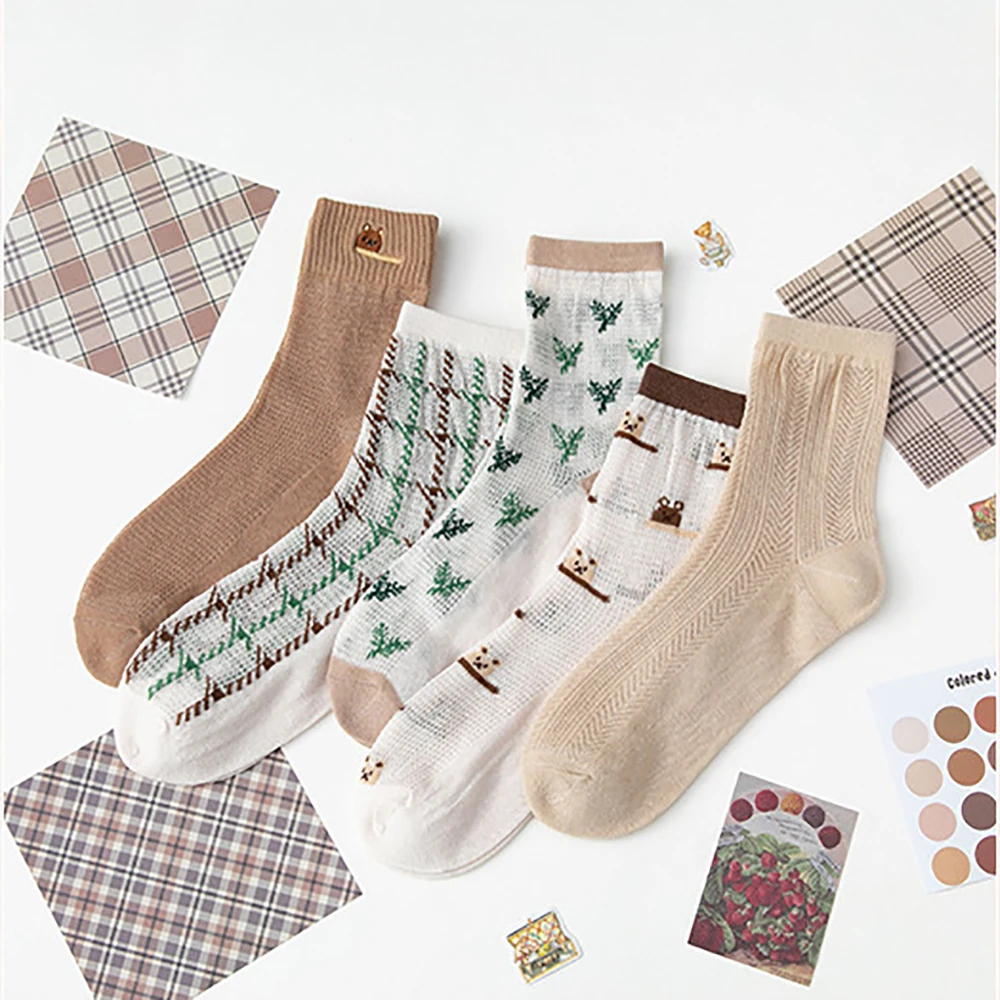 Summer Women Breathable Cotton Socks Cute Plaid Pattern Thin Lace Mesh Hosiery Middle Tube Trendy Printing Socks
Summer Women Breathable Cotton Socks Cute Plaid Pattern Thin Lace Mesh Hosiery Middle Tube Trendy Printing Socks