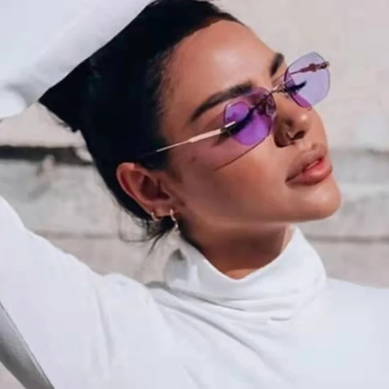 Retro Classic Irregular Polygon Glasses 2021 Frameless Trimming Sunglasses Ladies Ladies Trendy Decorative Glasses
Retro Classic Irregular Polygon Glasses 2021 Frameless Trimming Sunglasses Ladies Ladies Trendy Decorative Glasses