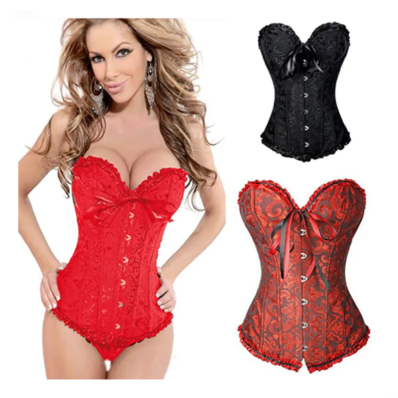 Big Sale Corset Satin Boned Lace Up Sexy Bustier Women Corselet Black Corsets And Bustiers Slim Korse Plus Size Gorset
Big Sale Corset Satin Boned Lace Up Sexy Bustier Women Corselet Black Corsets And Bustiers Slim Korse Plus Size Gorset