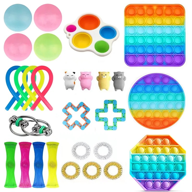 Fidget Toys Set Anti Stress Strings Marble Relief Toy Push Gift Adults Kids Rainbow Anti-stress Box Relief Figet Toy Pack
Fidget Toys Set Anti Stress Strings Marble Relief Toy Push Gift Adults Kids Rainbow Anti-stress Box Relief Figet Toy Pack