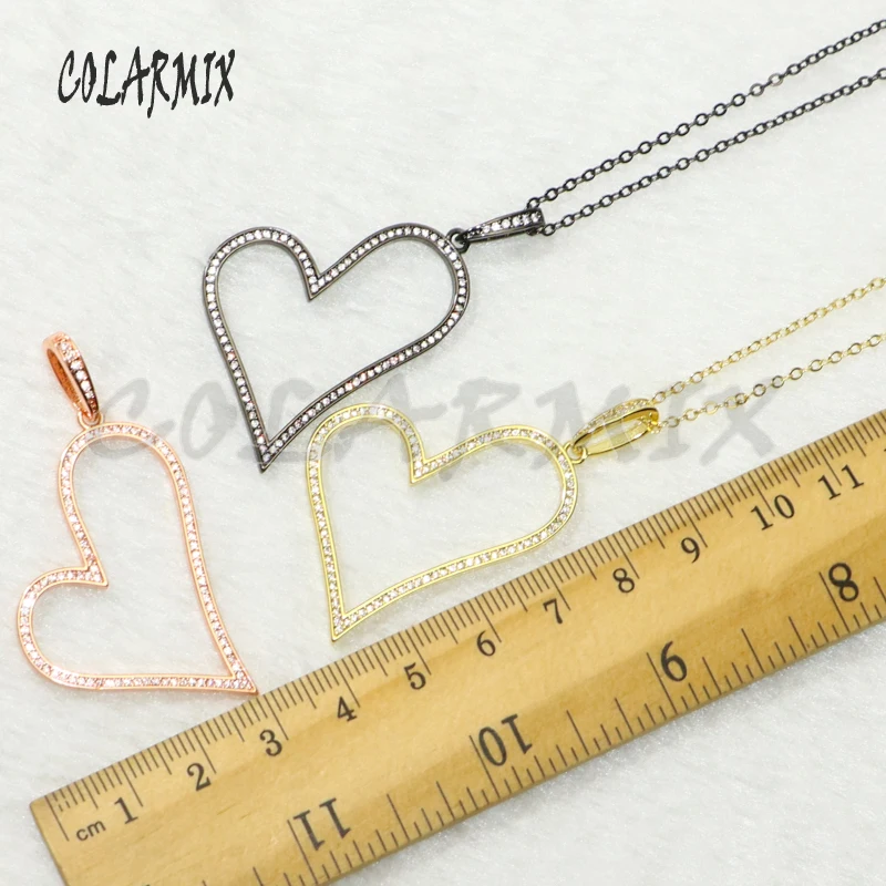 5 pieces Heart pendants necklace micro paved zircon crystal necklace pendants Heart accessories fashion jewelry for women 50181
5 pieces Heart pendants necklace micro paved zircon crystal necklace pendants Heart accessories fashion jewelry for women 50181