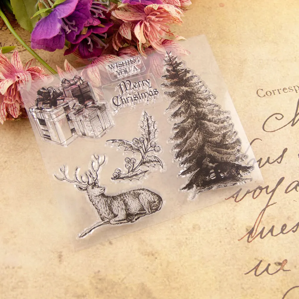 Christmas Tree Deer Gift Clear Silicone Stamp/Seal for DIY Scrapbooking/photo Album Decorative Clear Stamp
Christmas Tree Deer Gift Clear Silicone Stamp/Seal for DIY Scrapbooking/photo Album Decorative Clear Stamp