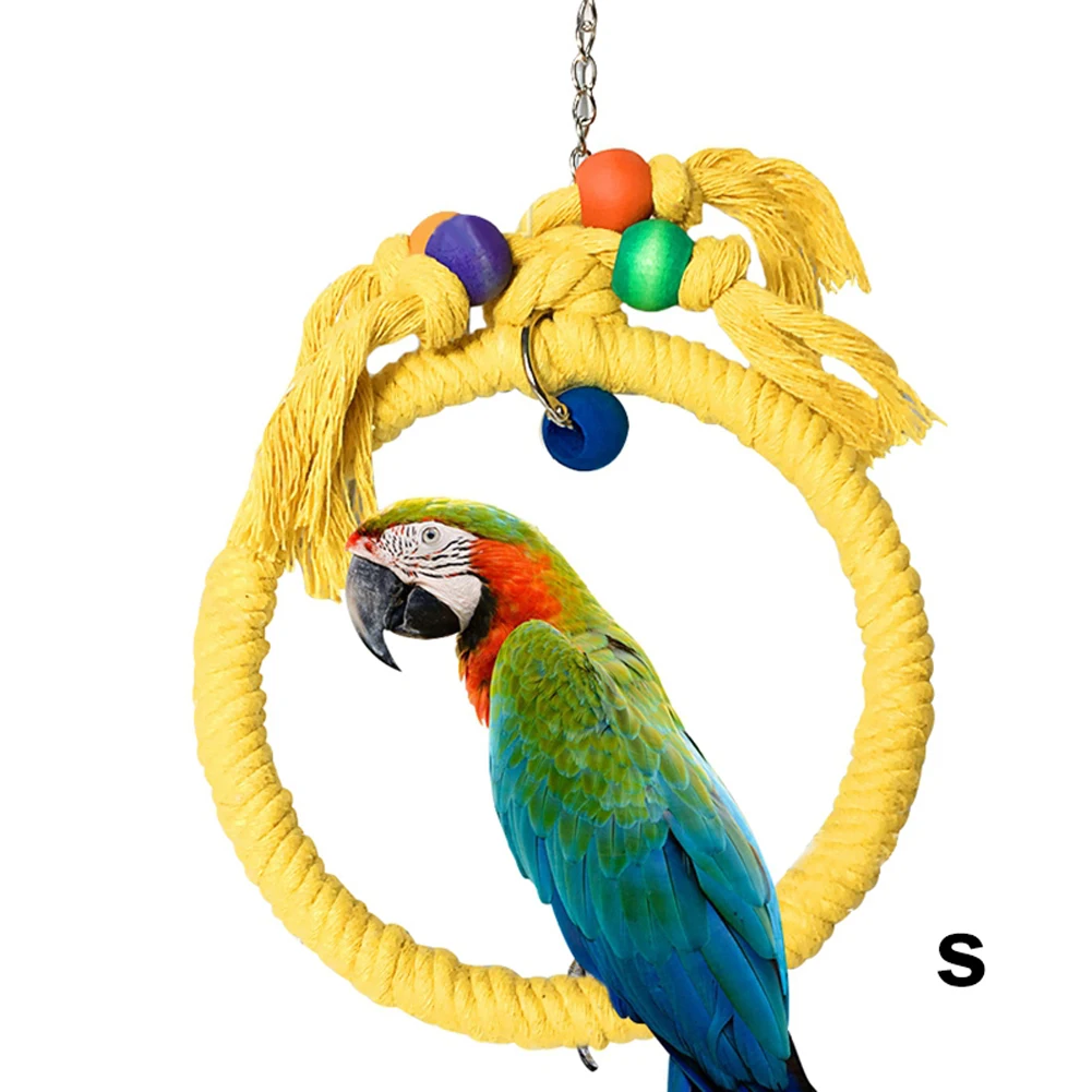 Cotton Rope Circle Ring Stand Chewing Bite Pet Parrot Birds Cage Toy Hanging Swing Climbing Play Toys Bird Supplies
Cotton Rope Circle Ring Stand Chewing Bite Pet Parrot Birds Cage Toy Hanging Swing Climbing Play Toys Bird Supplies