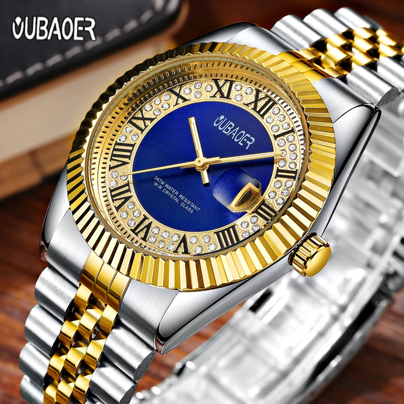 OUBAOER Mens Top Brand Luxury Men Quartz Watches Famous Design Automatic Date Stainless Steel Watch Fashion Male Clock Relogio
OUBAOER Mens Top Brand Luxury Men Quartz Watches Famous Design Automatic Date Stainless Steel Watch Fashion Male Clock Relogio