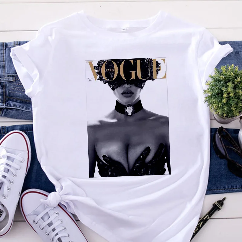 Harajuku Trend Style O-Neck T-Shirt Summer Short Sleeve Casual Streetwear White Tshirt Tops New Women's VOGUE Printing T Shirt
Harajuku Trend Style O-Neck T-Shirt Summer Short Sleeve Casual Streetwear White Tshirt Tops New Women's VOGUE Printing T Shirt